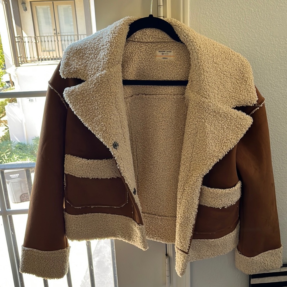 Marine Layer Sherpa/Suede coat/jacket